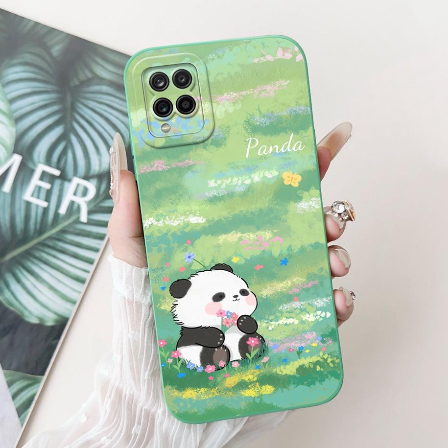 For Samsung Galaxy A12 Case SM-A125F Camera Protection Cover Cute Cartoon TPU Phone Case For Samsung M12 F12 SM-M125F A 12 Funda
