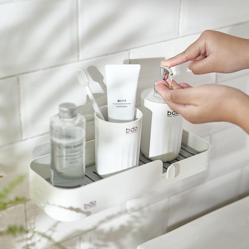 BDO No-Drill Bathroom Draining Storage Rack, Pangdonglai Style Cosmetics Organizer, Kitchen And Bathroom Storage Solutio