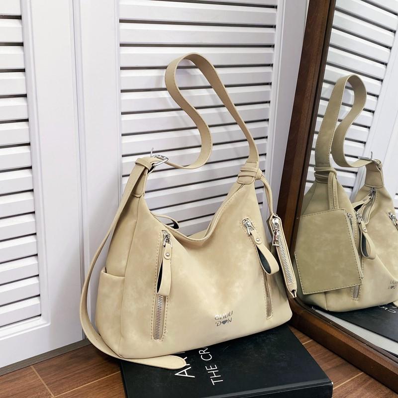 

Premium retro tote bag women s autumn and winter new fashion versatile daily commuting shoulder messenger bag хаки