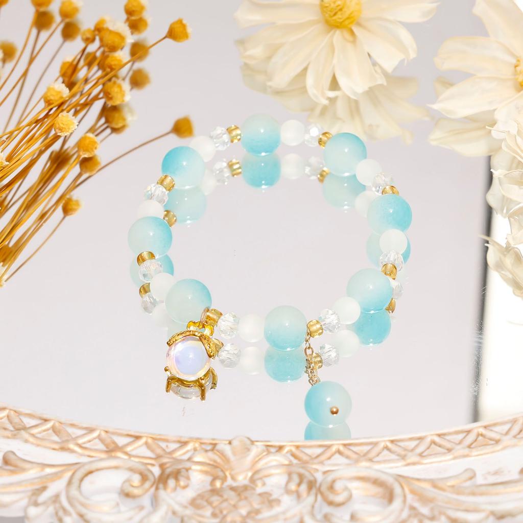 Recommended crystal bracelet, niche high-end glass bracelet, get ice-through student girlfriend gifts