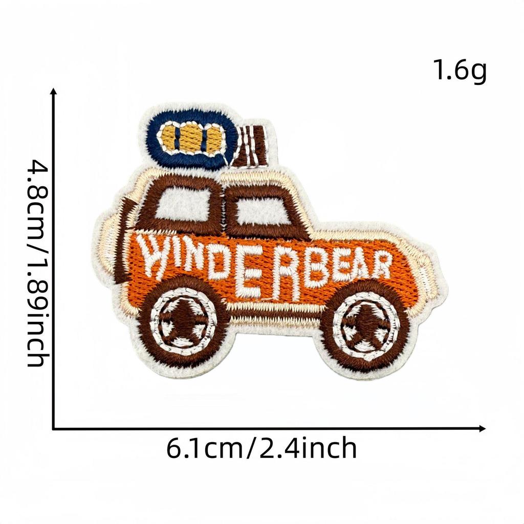 Creative Cartoon Car & Airplane Truck Embroidered Patch for Kids' Clothing Repair