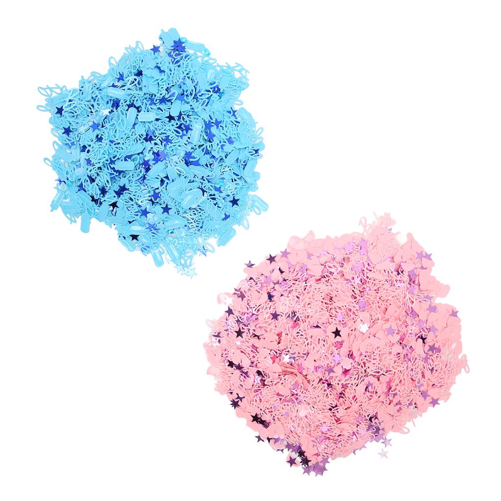 160g Gender Reveal Confetti Exquisite Blue Pink Cute Footprint Gender Reveal Table Confetti for