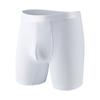 Men's Long Leg Boxer Shorts Ice Silk Sexy U Open Penis Pouch Sports Underwear EUR Size Panties Breathable Male Underpants