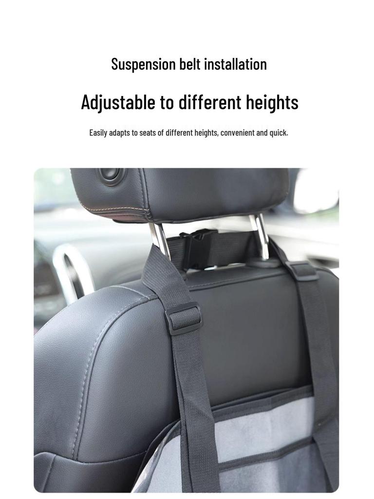 Universal Car Rear Seat Bed Extension Board with Head Protection for SUV & Trunk