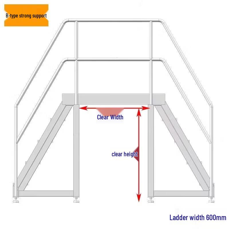 JINGGENG Mobile Industrial Crossover Platform Ladder