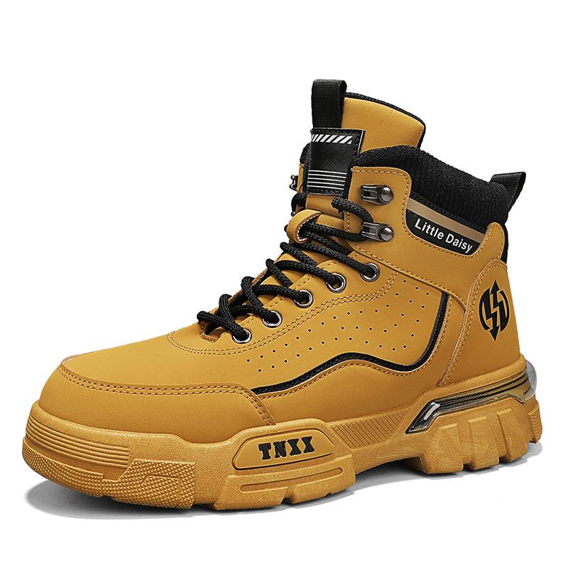 

High-top Martin boots autumn new thick-soled breathable trend retro casual tooling short boots medium-top British men s shoes 44