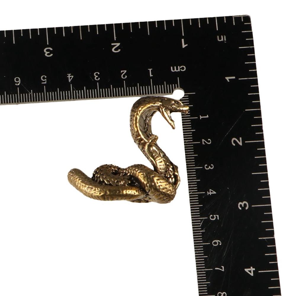 Copper Mini Cobra Statue Ancient Snake Figurines Tea Pets Brass Cobra Figurines  Birthday Gift