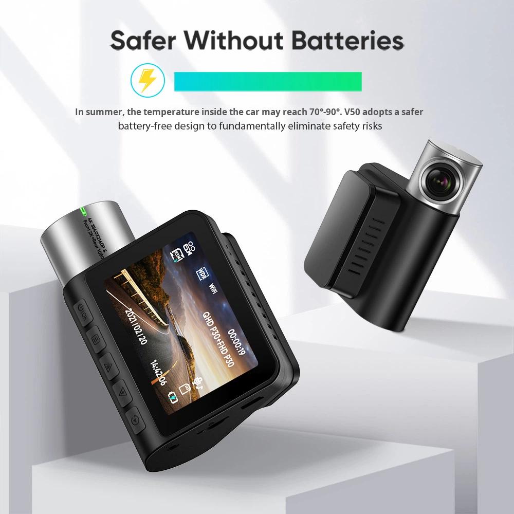 2 Inch A510 Wifi & App Control 2K Dual Dash Cam Front and Rear Waterproof 360 Camera Voiture 4K GPS Recording Wireless Dashcams