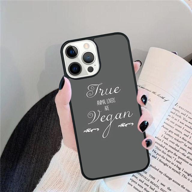 VEGAN FOOD QUOTES ANIMAL LOVE Phone Case Cover For iPhone 17 Air 15 16 14 13 12 Pro Max 11 Pro Max Plus