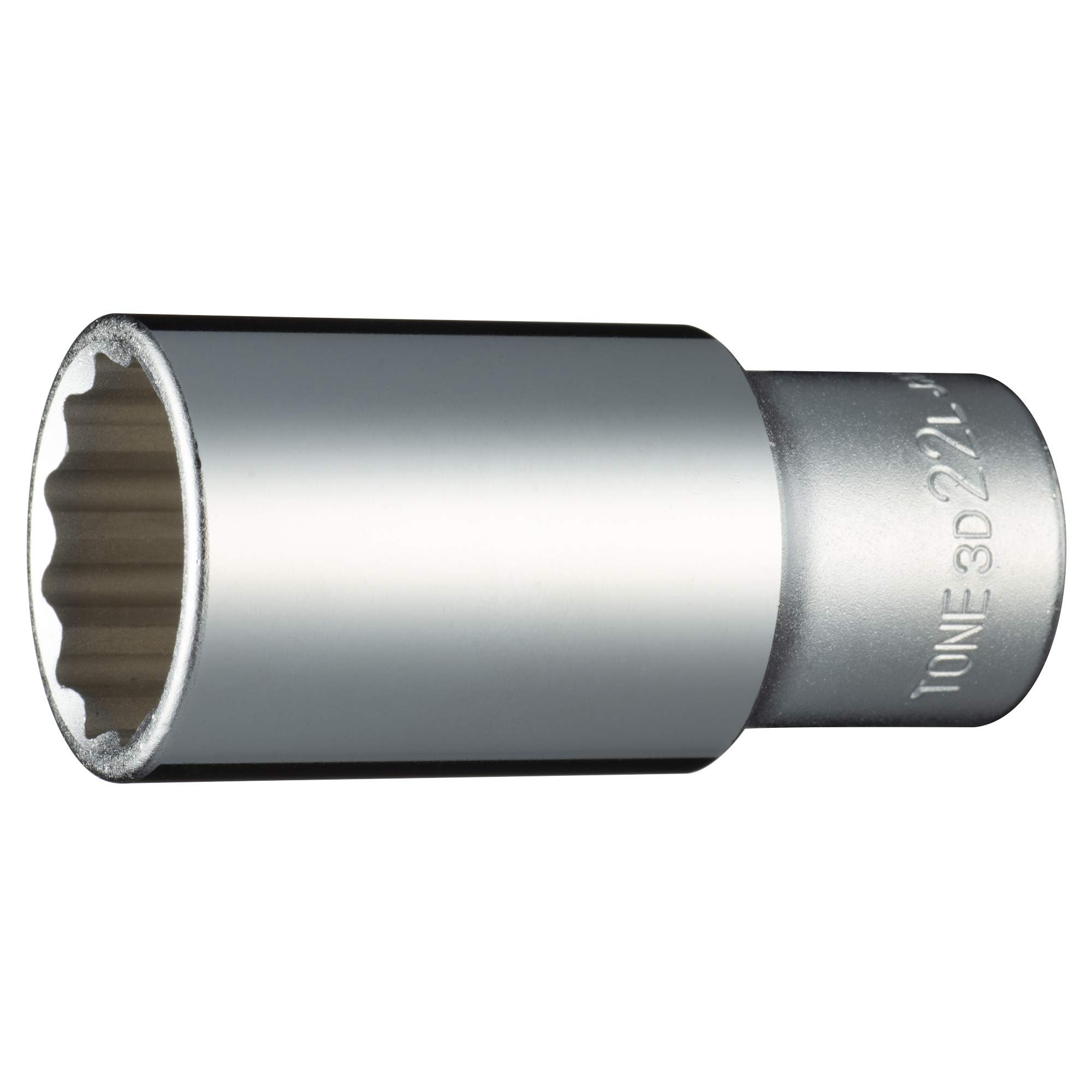 

TONE Deep Socket Drive Angle Width across Flats 22mm (12 Square) 3D-22L 9.5mm (3/8 )