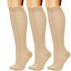 3 Pairs Compressed Socks with Elastic Fabric Leg Support Stockings for Promoting Better Circulation and Muscle Recovery
