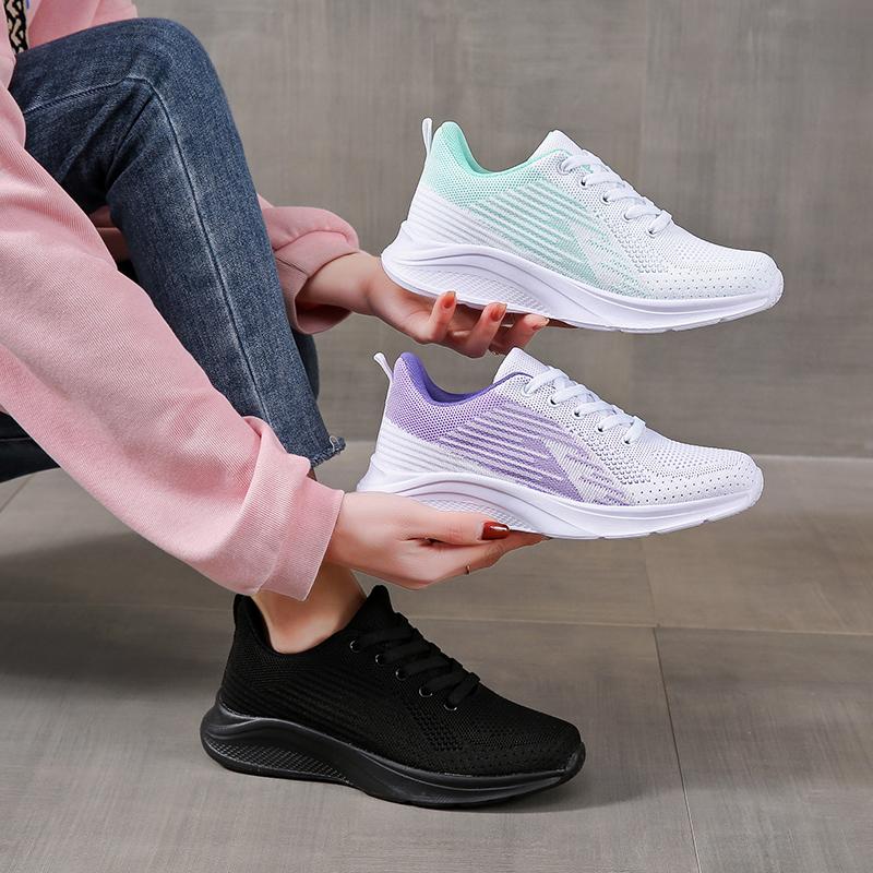 New Women's Shoes Breathable Casual Sneakers Summer White Running Shoes Lightweight Soft Sports Shoe for Male Large Size