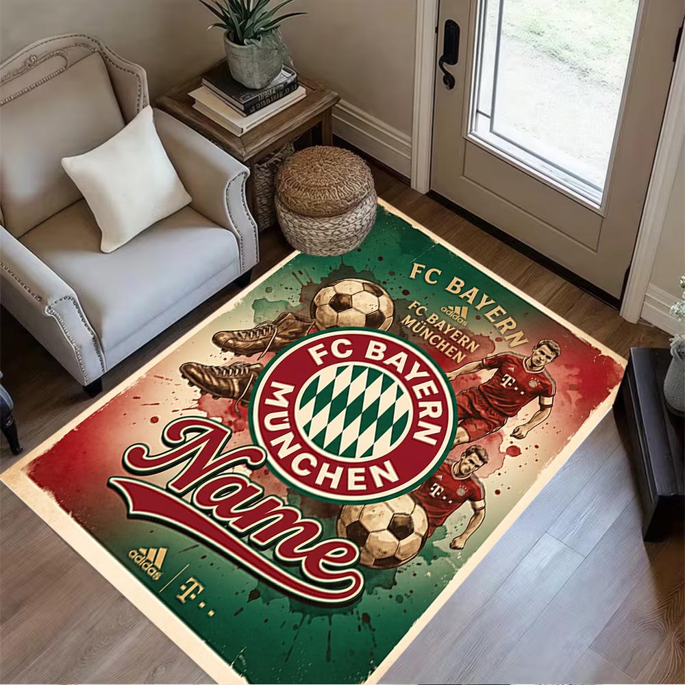 Bayern Munich Champions Floor Rug Office Rug Perfect for Entryway Study Room Decorate Room Dining Room Antislip Carpet Office Home Decor