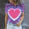 2023 Grenzüberschreitendes Sommer Herren Rundhals Kurzarm T-Shirt Liebe Damen 3D T-Shirt Digitaldruck Kurzarm Top