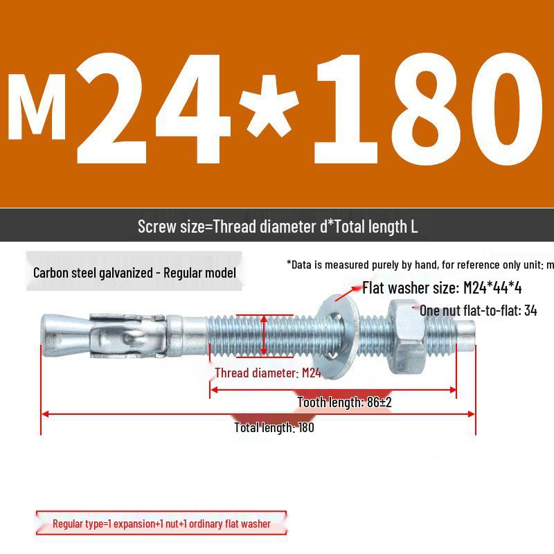 Vysoce pevný nástěnný hmoždinkový šroub pro opravy automobilů (M6/M8/M10/M12)