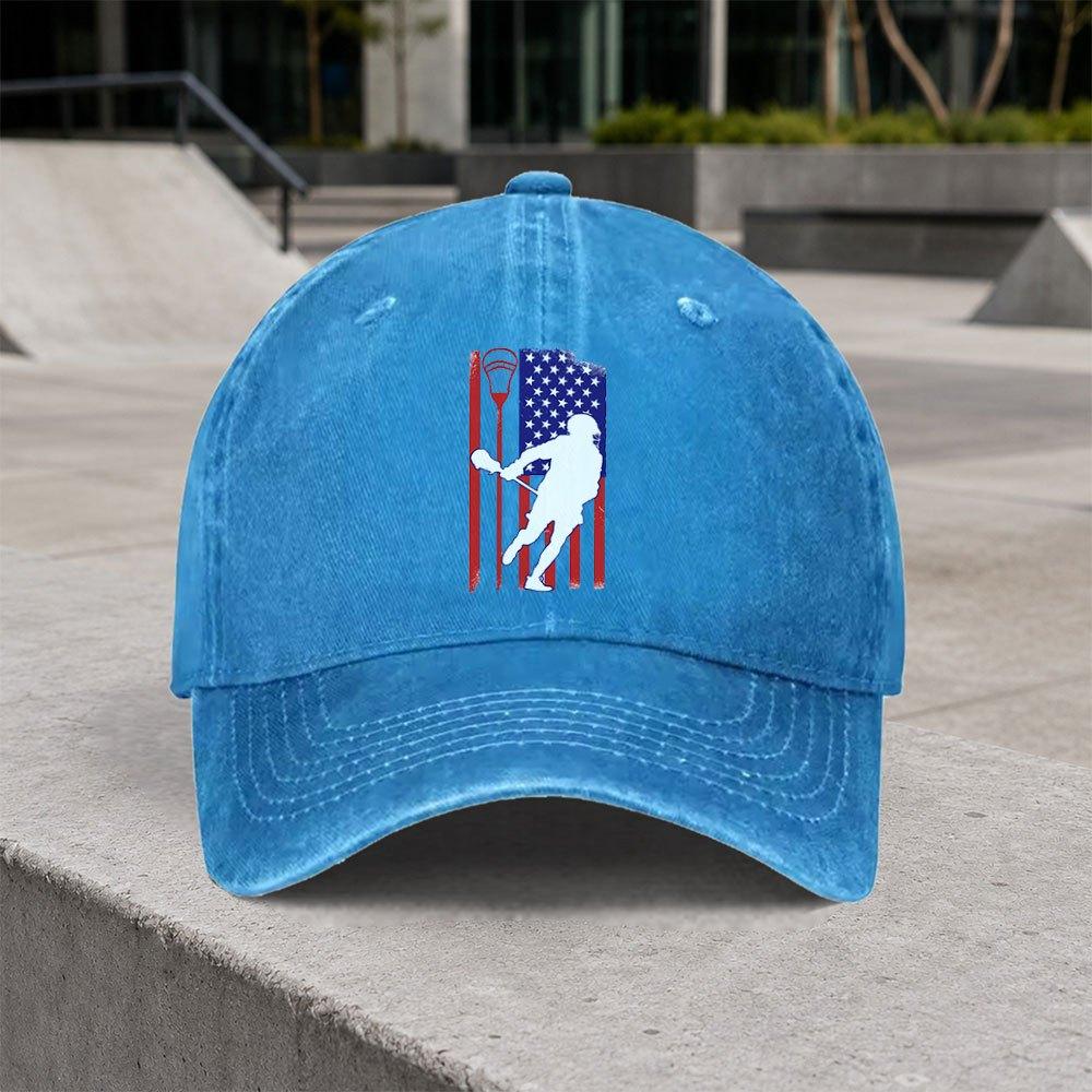 Vintage American Flag Baseball Cap Unisex Adjustable Duckbill Hat for Unisex Women Outdoor Daily Wear Parties