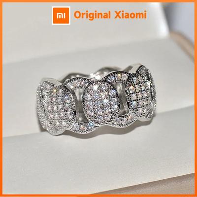 Huitan Silver Color/Gold Color Finger Ring Female Luxury Shinning Cubic Zirconia Accessories for Engagement Ceremony Party