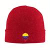 New NEW Chaotic Venezuelan Flag Splatter Skull Knit Hat Beanie Autumn Winter Hat Warm Hip Hop Venezuela Cap for Unisex Women