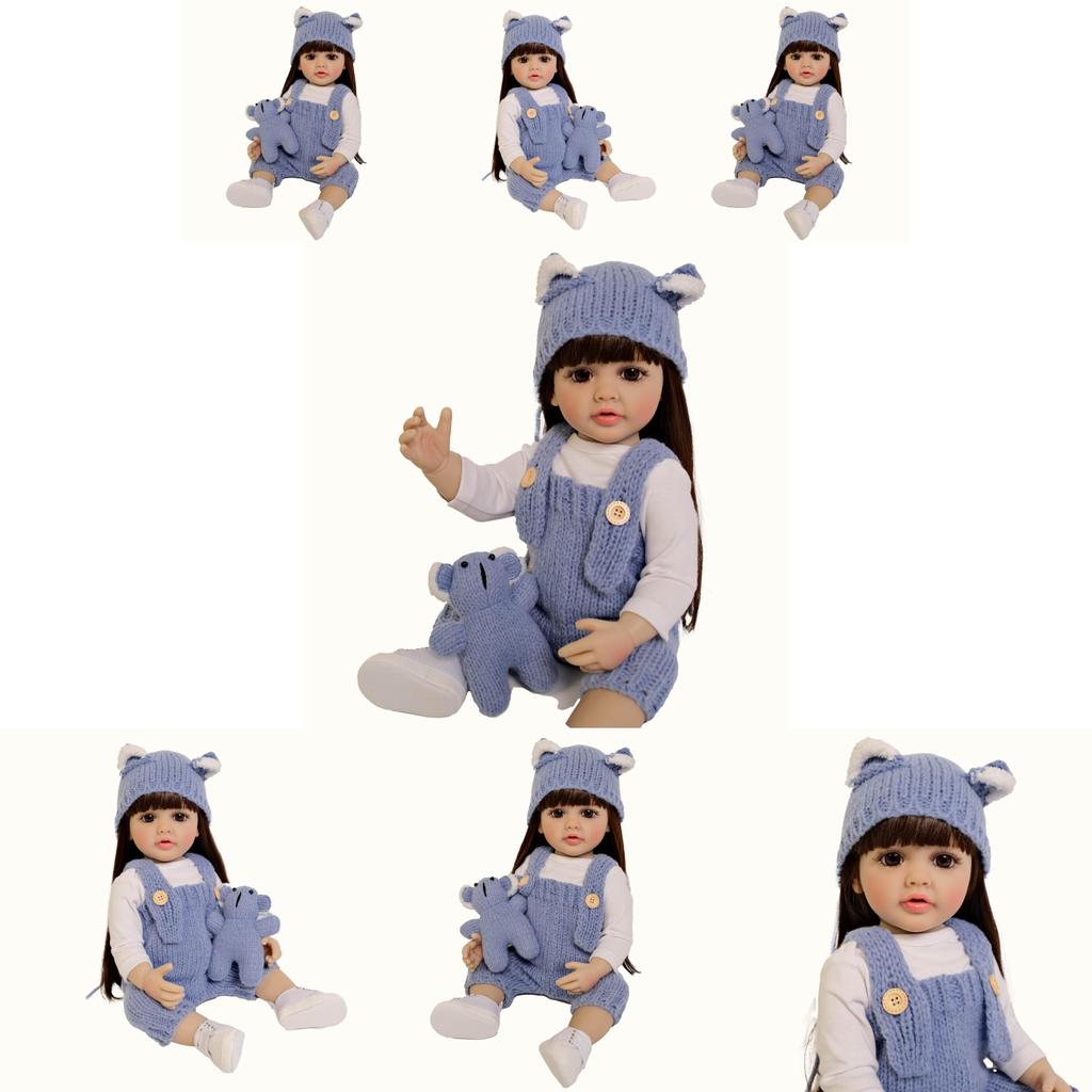 Full Silikon Reborn Babydukke Med Strikkede Luer Og Klesdesign For Samlere Og Gaveentusiaster