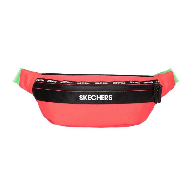 Skechers Logo Print Fabric Waist Bag Unisex Waist Bag Fuchsia L220U079-0001 Vine Red