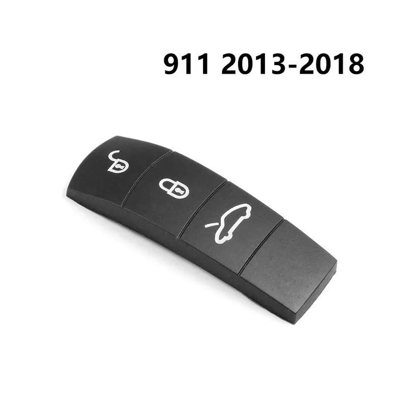 1 Stück Auto-Fernschlüsselgehäuse Gummitastatur Ersatz für Porsche Cayenne 9YA Panamera 718 Taycan 911 black