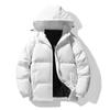 Simple solid color cotton clothes men's winter casual loose plus size hooded design warm cold bread jacket jacket trendy cotton clothes