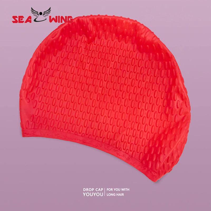 Non-Slip Silicone Swimming Cap for Women, Large Waterproof, with Ear Protection, Ideal for Long Hair