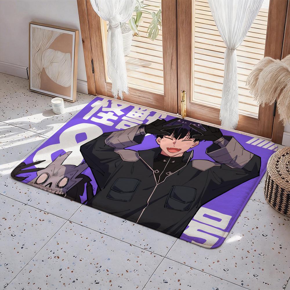 Anime A Kaiju Hachigou Floor Mat Eco Flannel Doormat Non Slip Odorless Indoor Floor Rug Soft Short Plush Home Mat
