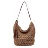 Retro Woven Bag Fringed Straw Bag Large Capacity Lazy Wind Underarm Shoulder Bag Seaside Vacation Beach Bag