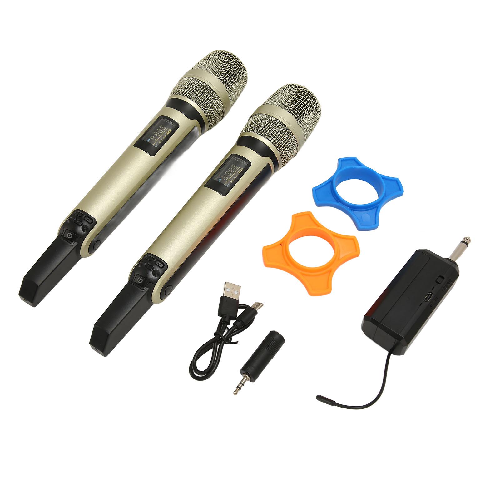 

Беспроводная микрофонная система Professional 1 в 2 ручная динамическая микрофонная система с приемником и ЖК-дисплеем