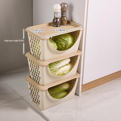 Cesto portaoggetti da cucina in plastica ispessita