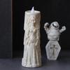 12-Pack Flameless LED Candles Light Halloween Decoration, Skeleton Groom Bride Candle Lamp, Battery Operated, For Dining Desks Tabletop Decoration