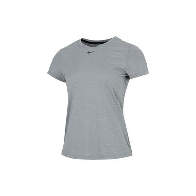Dri-FIT One Effen Logo Sport Casual Ademend Sneldrogend Nauwsluitend Ronde Hals Korte Mouw T-shirt Dames Tops Grijs DD0627-073