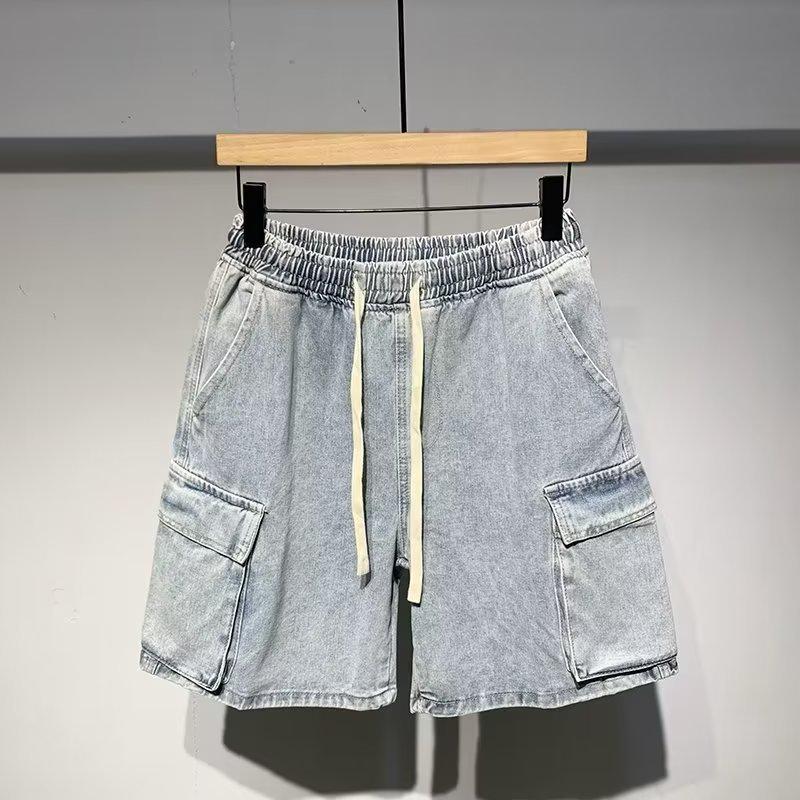Summer Denim Mid-Length Casual Loose Straight Shorts - Live Broadcast Style