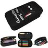 Trousse à crayons Chat Noir Meurtre Chat Vous N'avez Rien Vu pour Garçon Fille Cadeaux Boîte à Crayons Sac à Crayons Fournitures de Papeterie Sac Porte-Crayons