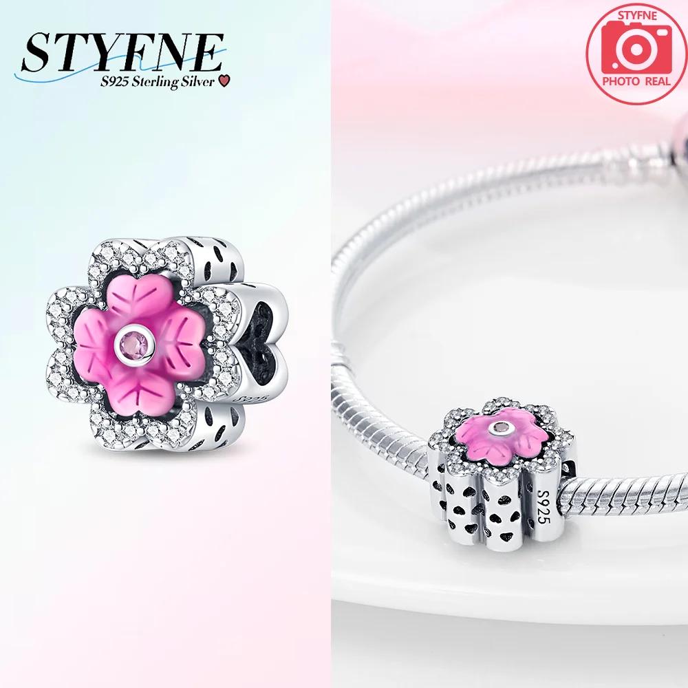 Charms Plataheart Shaped Flowerbeads For Charms Copper Bracelet Beads Jewellery Making Women'S Gift