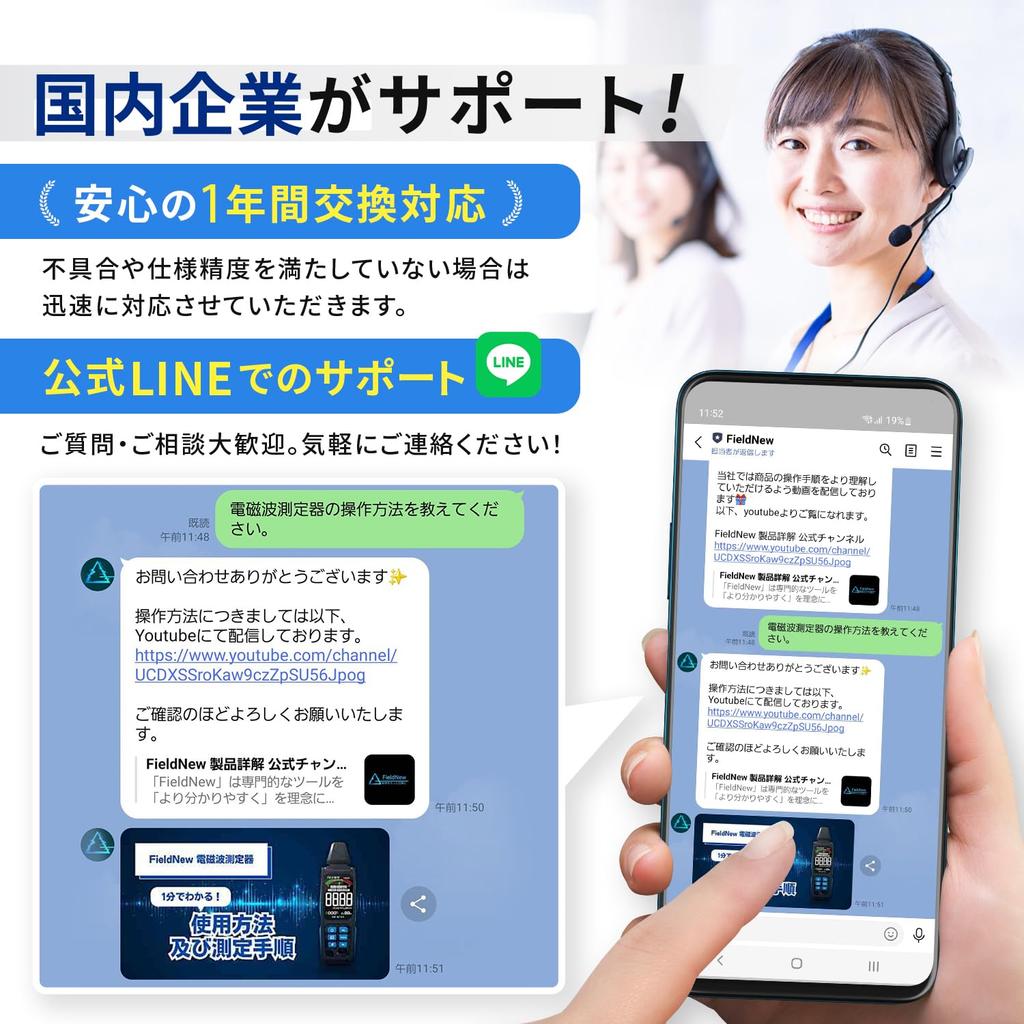 FieldNew [Domestic Brand] 5-in-1 Electromagnetic Wave Meter (High Frequency/Electric Field/Magnetic Field/Temperature and Humidity) High-Definition VA