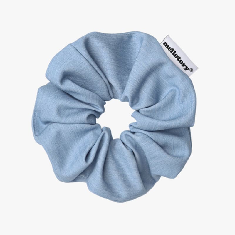 Mellotory Basic Denim Scrunchie (sky Blue)