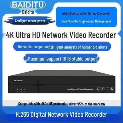 4K NVR with 8, 16, or 32 Channels, ONVIF Compatible, Supports Hikvision Surveillance