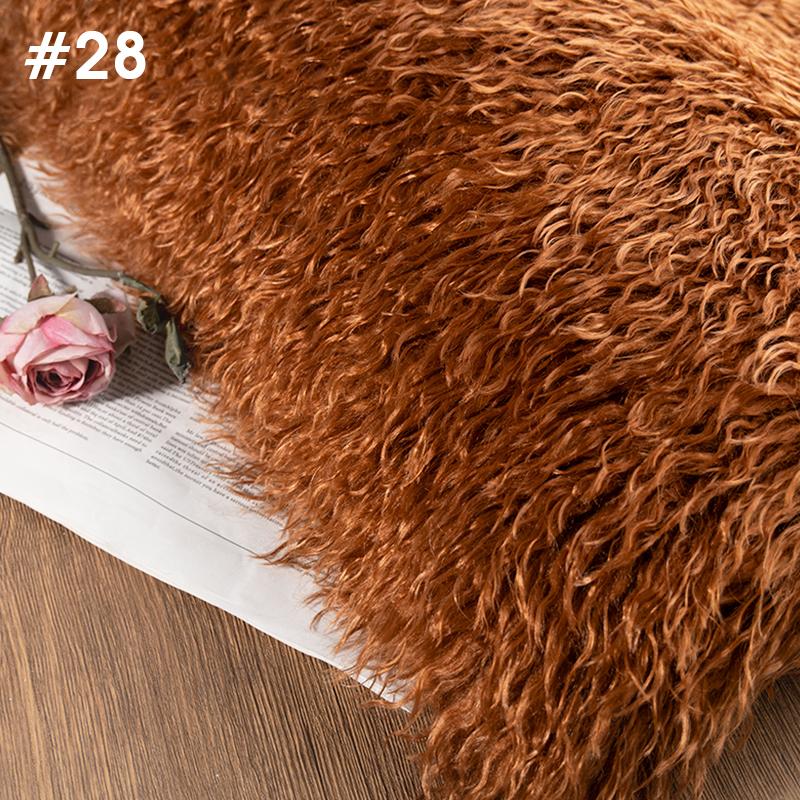 50*170cm High-grade 6cm Long Hair Cashmere Fabric Lamb Curly Imitation Tan Sheep Wool Plush Fabric DIY Clothing Dolls Cosplay