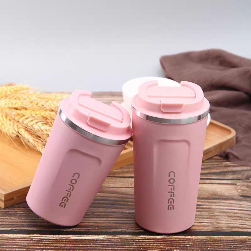 

Stylish Multi-Color Coffee Thermos: Business Gift & Cross-Border Companion 380ml розовый