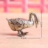 Bronze Crafts Antique Brass Geese Ornaments Elegant Tea Pet Handcrafted Sculpture for Home Office Ceremony Decoration