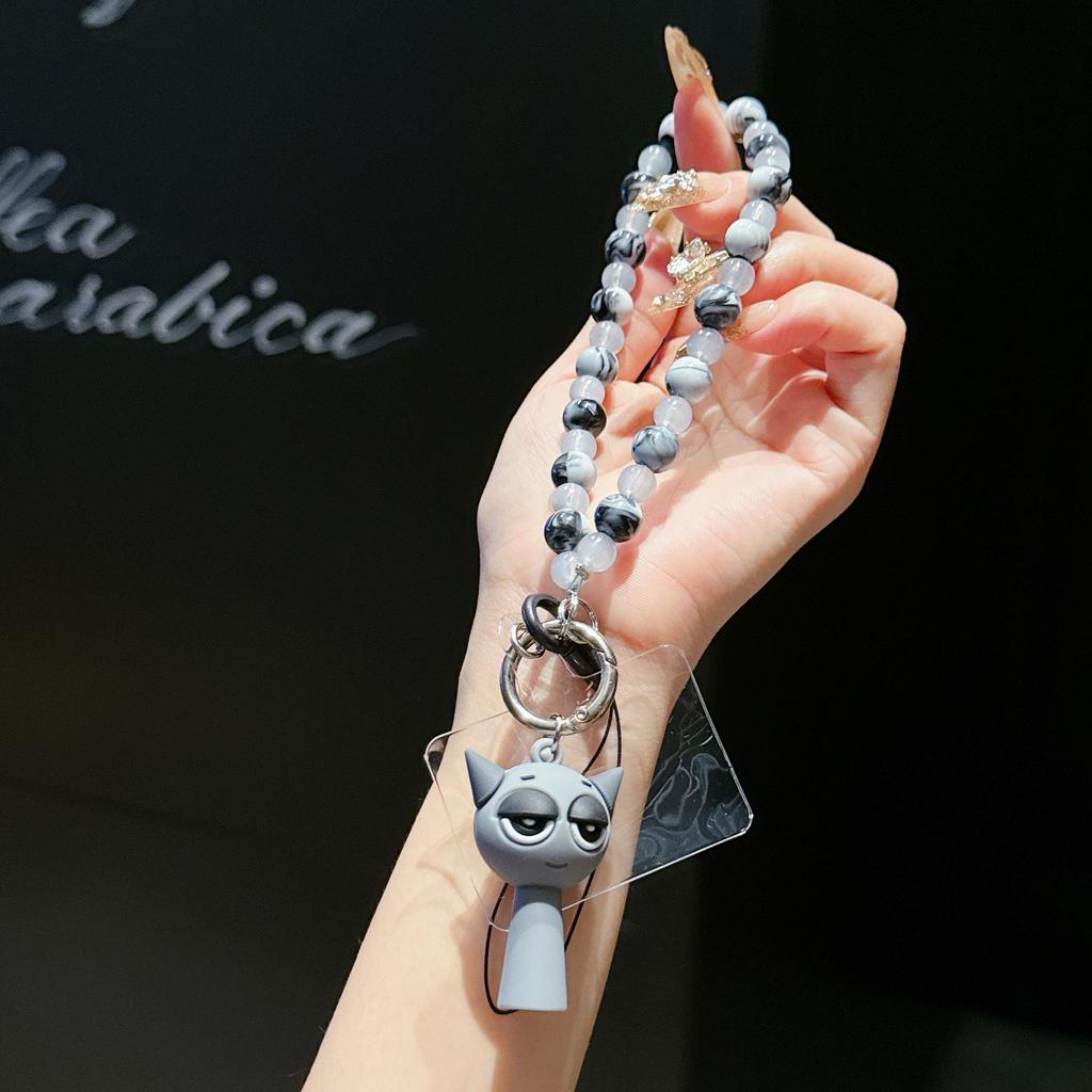Cross-Border Cartoon Phone Pendant: Anti-Loss Lanyard & Silicone Beaded Bracelet Keychain Gift Set