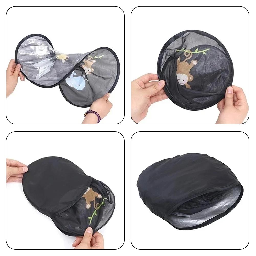 2Pcs Cartoon Car SunShade Side Window Adsorption SunShade Cover Rear Side Auto Window Sunvisor Mesh For Children Adults