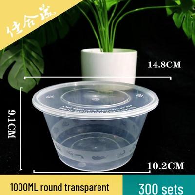 Disposable Round Plastic Food Container with Lid