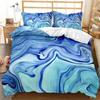 Chic Girly Marble Duvet Cover Abstract Geometric Bedding Set Microfiber Glitter Blue Comforter Cover King Queen For Kid Teen Boy