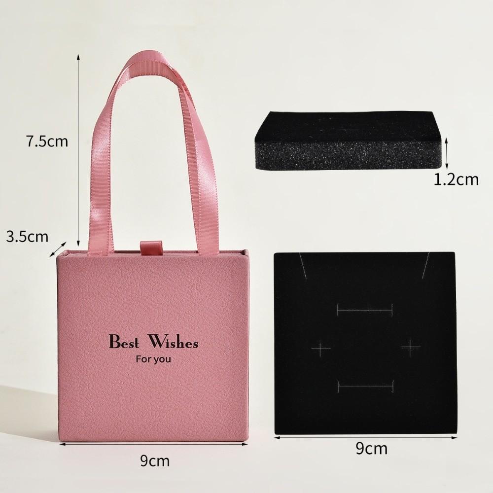 Portable Necklace Box Foam Insert Jewelry Packaging Box  for Necklace Ring Earrings and Bracelet