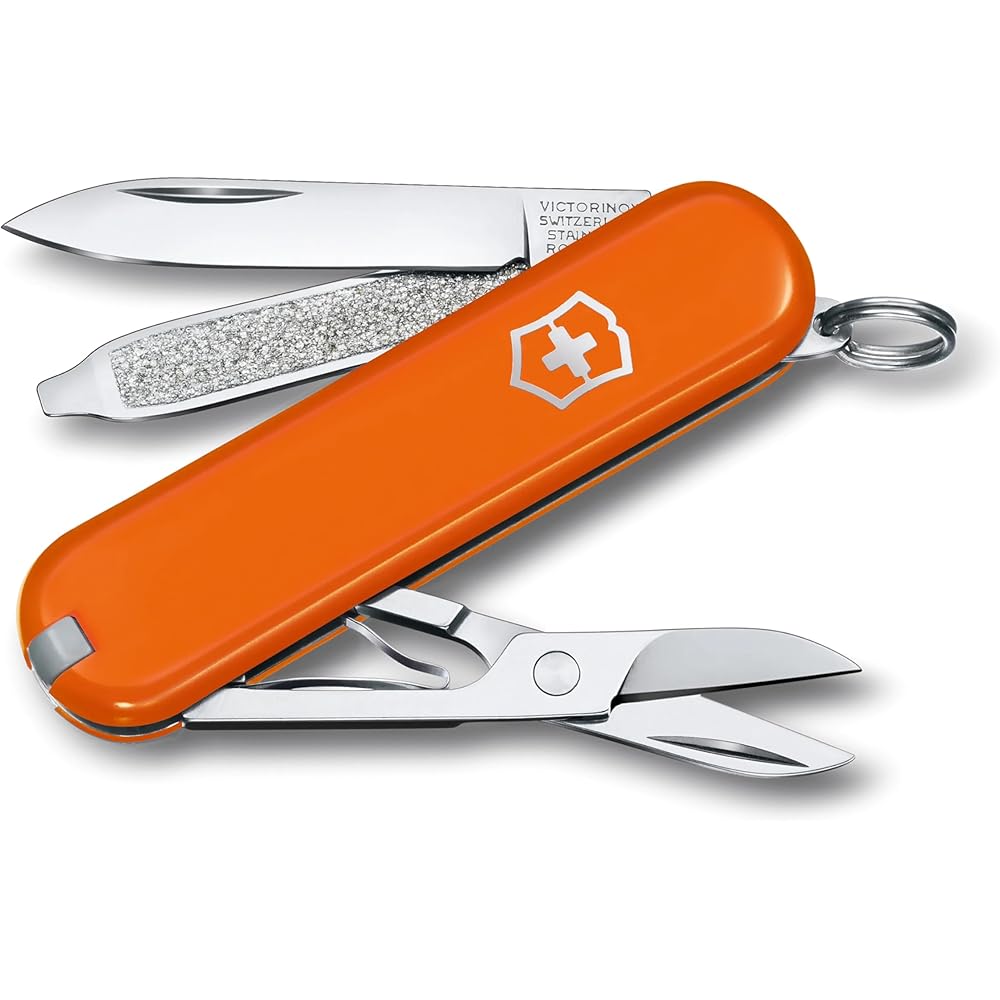 

Victorinox Classic SD Classic Colors Mango Tango Multi-Tool Swiss Army Knife 7 Functions Compact Outdoor Gift