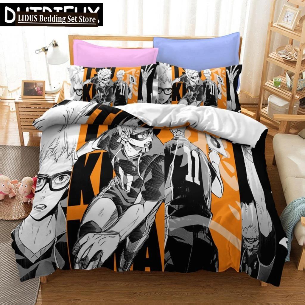 Comforter Haikyuu!! Bedding Set 3D Anime Polyester S Queen King For Boys Gift Volleyball Anime S