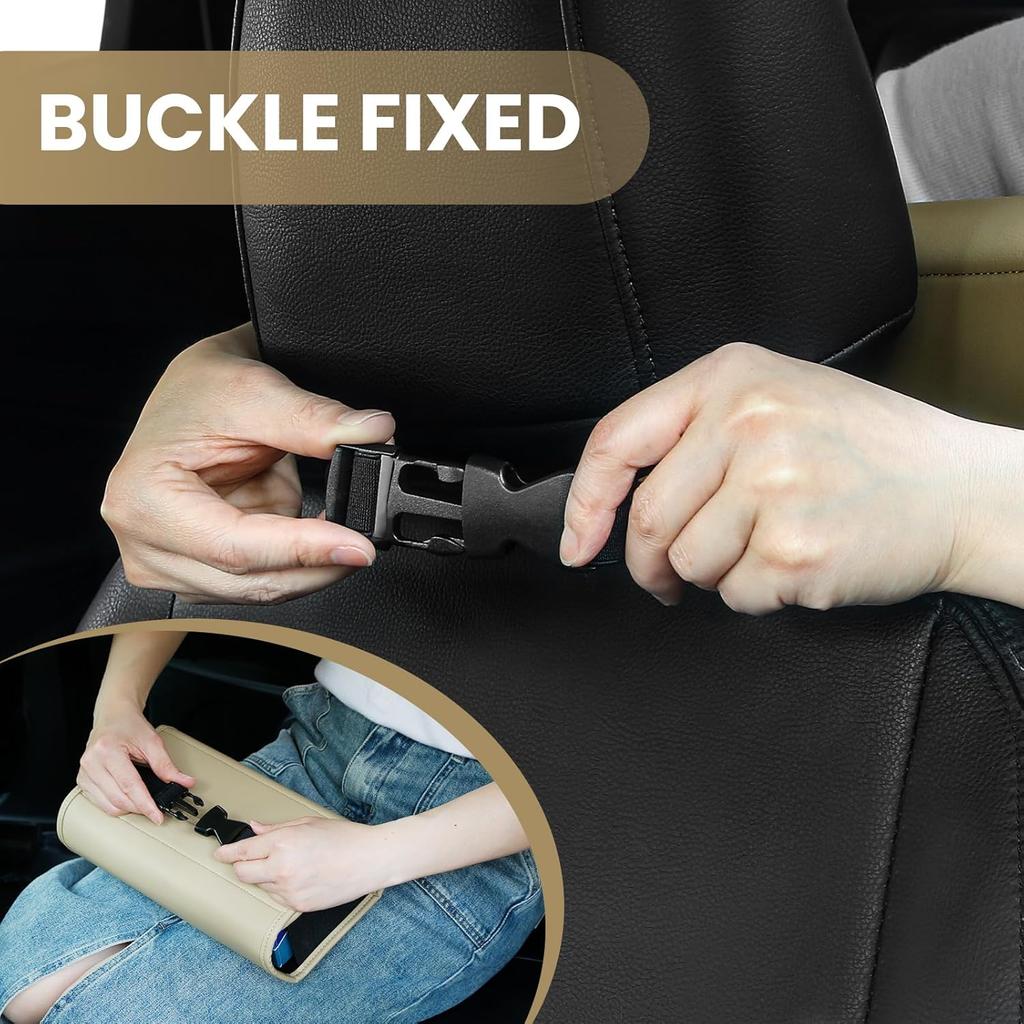 Car Tissue Holder, WHHMK Tissue Box Cover Keep Car Tidy, Premium PU Leather Backseat Napkin Rectangle Organizer, Extra Large Tissue Box Storage In